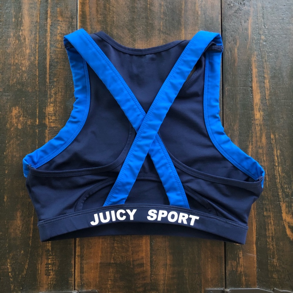NWOT Juicy Couture Sport Two-Tone Blue Workout Bra